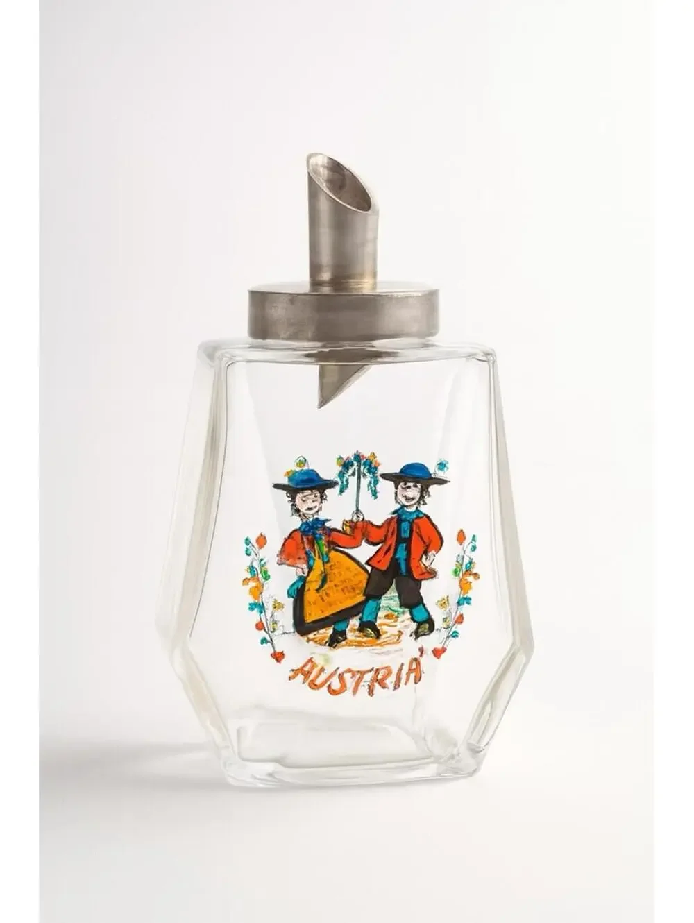 Vintage Austrian Souvenir Glass Dispenser